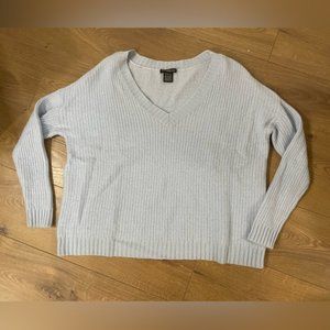 EnThread 100% Cashmere Light Blue Knit Loose Fit Sweater Large